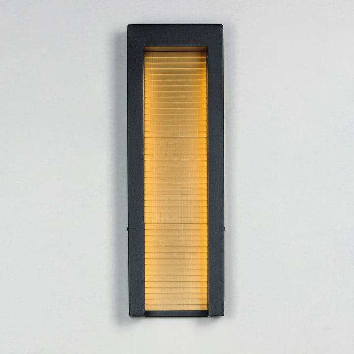 LED Black and Gold Rectangular Frame Outdoor Wall Sconce - LV LIGHTING