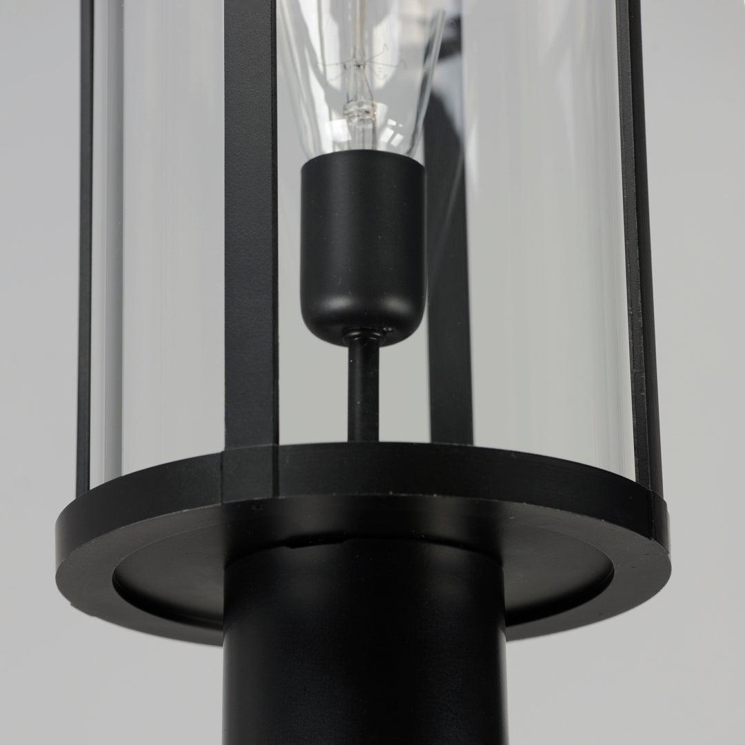 Black Aluminum Frame with Clear Glass Shade Outdoor Post Light - LV LIGHTING