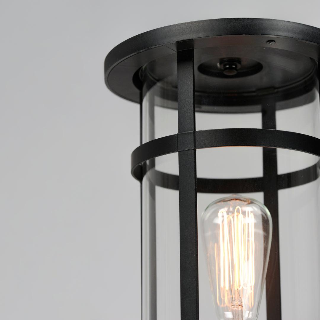 Black Aluminum Frame with Clear Glass Shade Outdoor Post Light - LV LIGHTING