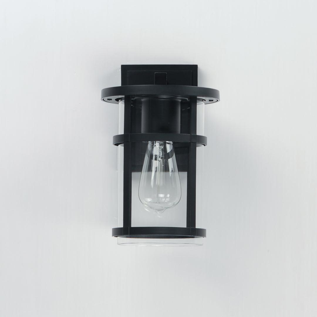 Black Aluminum Frame with Clear Glass Shade Outdoor Wall Sconce - LV LIGHTING