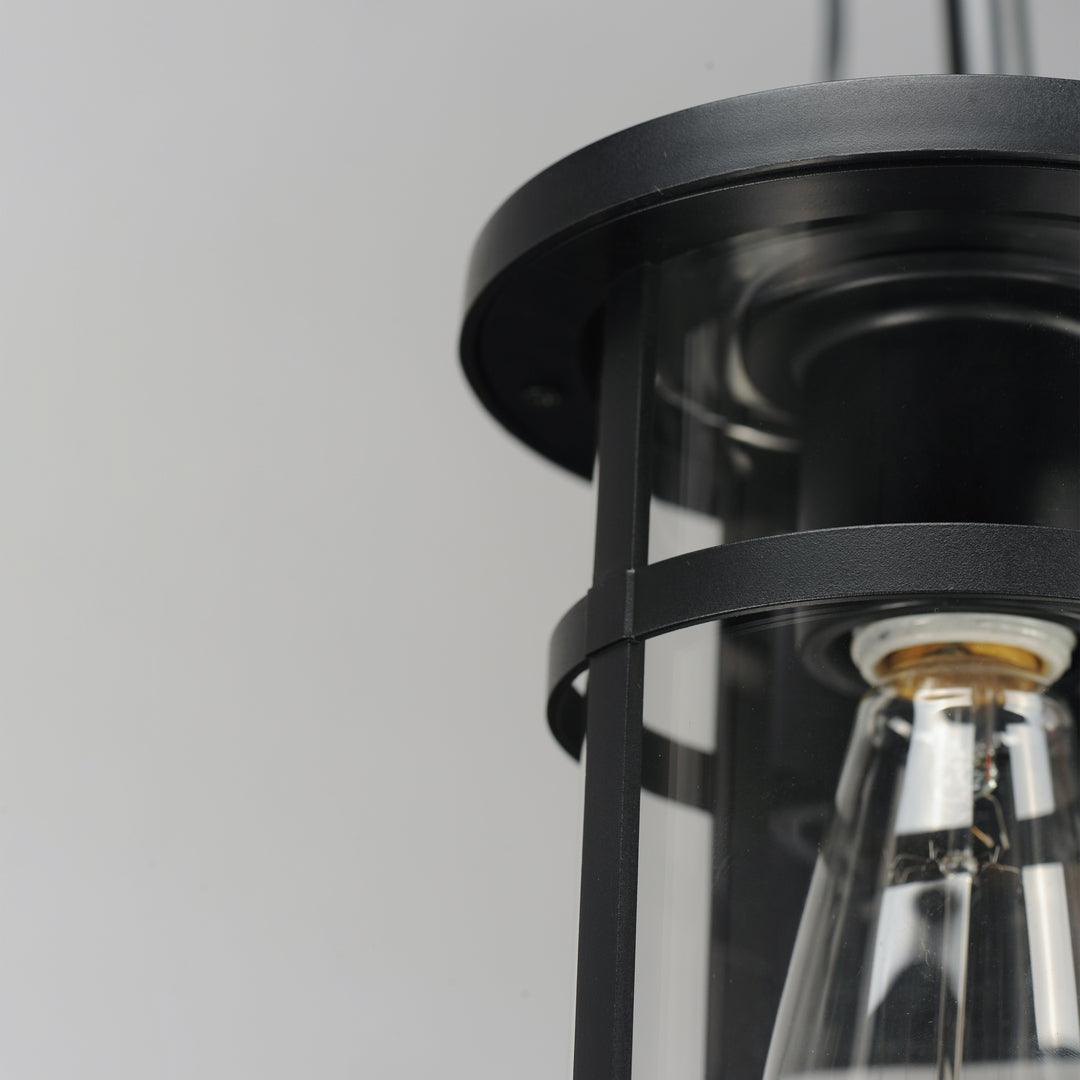 Black Aluminum Frame with Clear Glass Shade Outdoor Wall Sconce - LV LIGHTING