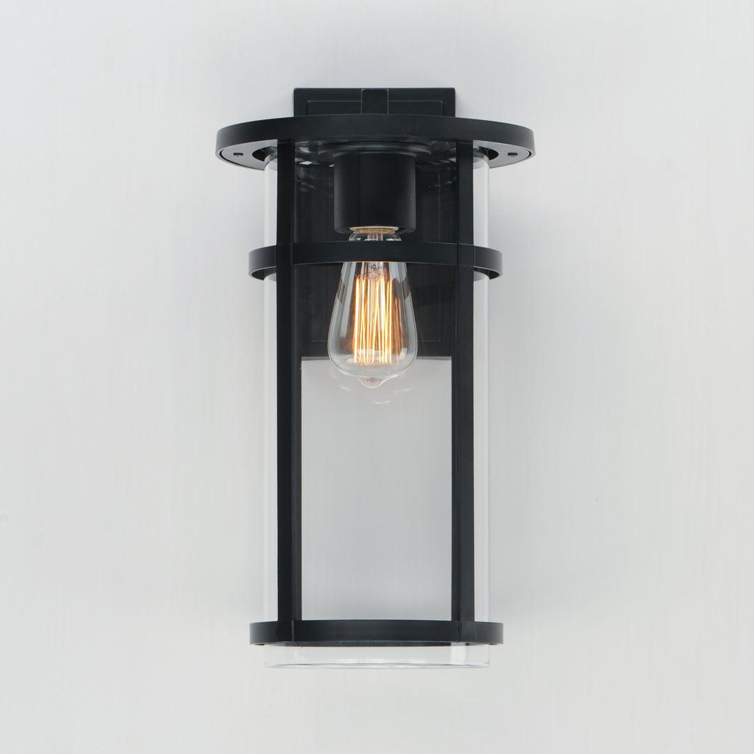 Black Aluminum Frame with Clear Glass Shade Outdoor Wall Sconce - LV LIGHTING
