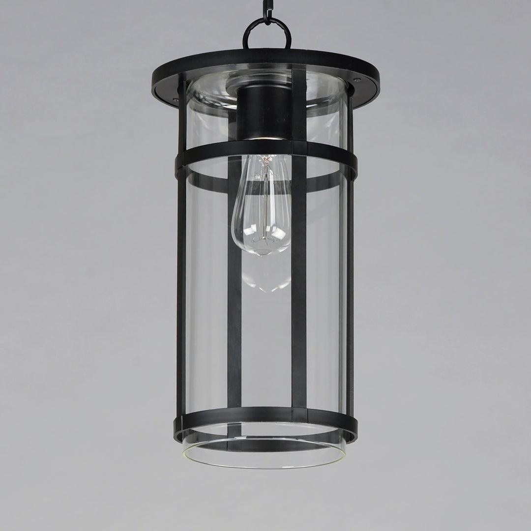 Black Aluminum Frame with Clear Glass Shade Outdoor Pendant - LV LIGHTING