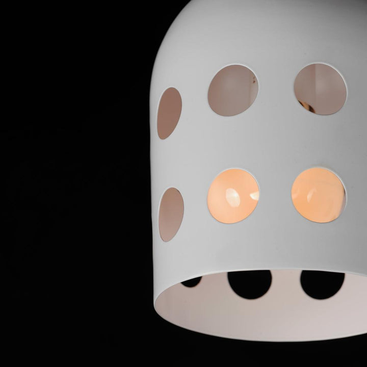 Black with White Dot Open Hole Shade Flush Mount - LV LIGHTING