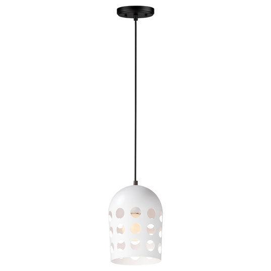 Black with White Dot Open Hole Shade Pendant - LV LIGHTING