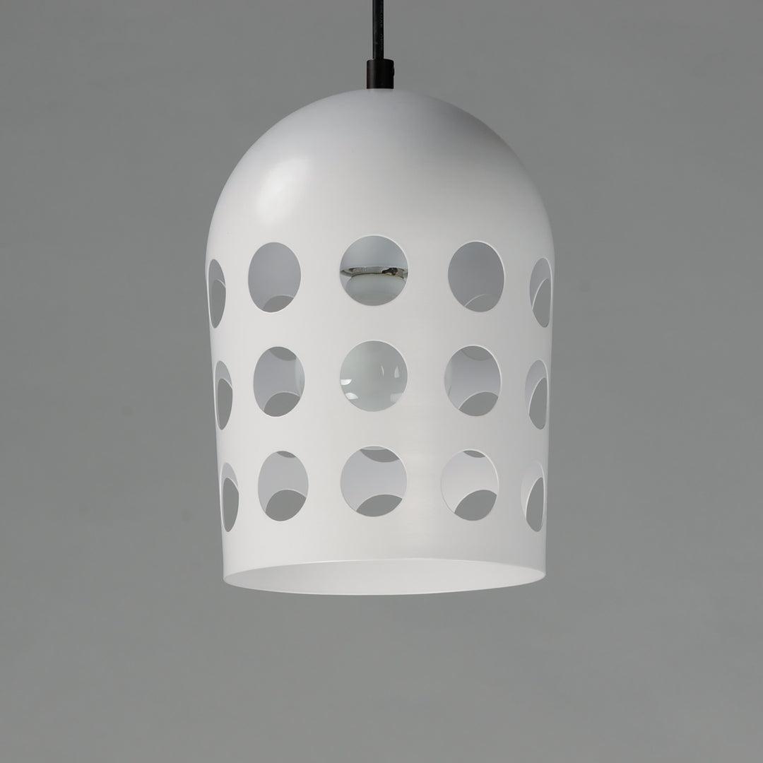 Black with White Dot Open Hole Shade Pendant - LV LIGHTING