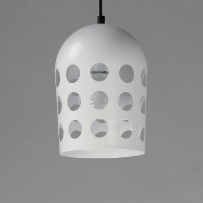 Black with White Dot Open Hole Shade Pendant - LV LIGHTING