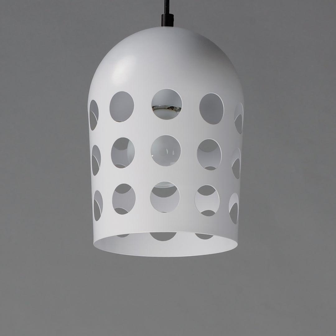 Black with White Dot Open Hole Shade Pendant - LV LIGHTING