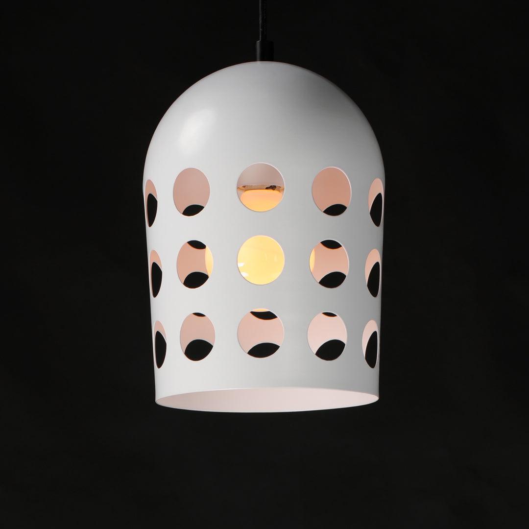 Black with White Dot Open Hole Shade Pendant - LV LIGHTING