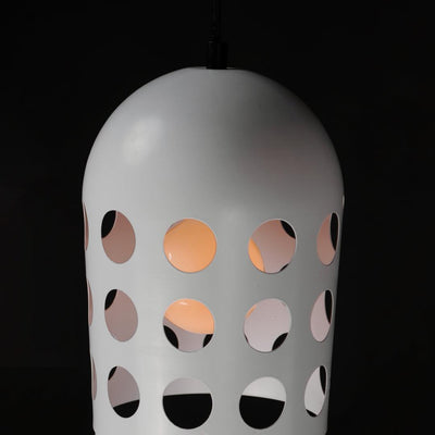 Black with White Dot Open Hole Shade Pendant - LV LIGHTING