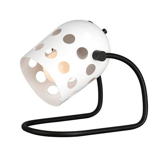 Black with White Dot Open Hole Shade Table Lamp - LV LIGHTING