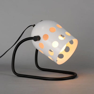Black with White Dot Open Hole Shade Table Lamp - LV LIGHTING