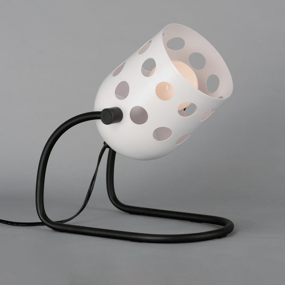 Black with White Dot Open Hole Shade Table Lamp - LV LIGHTING