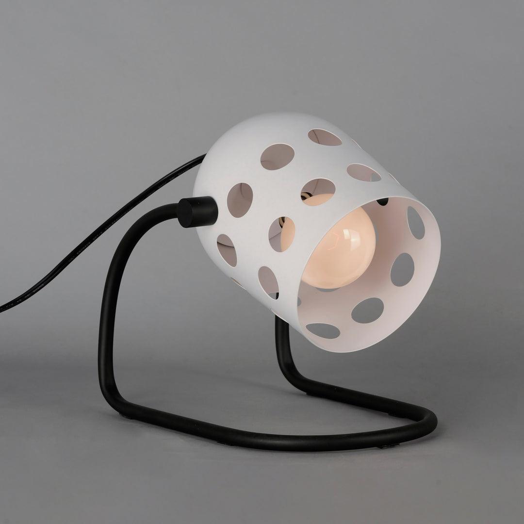 Black with White Dot Open Hole Shade Table Lamp - LV LIGHTING