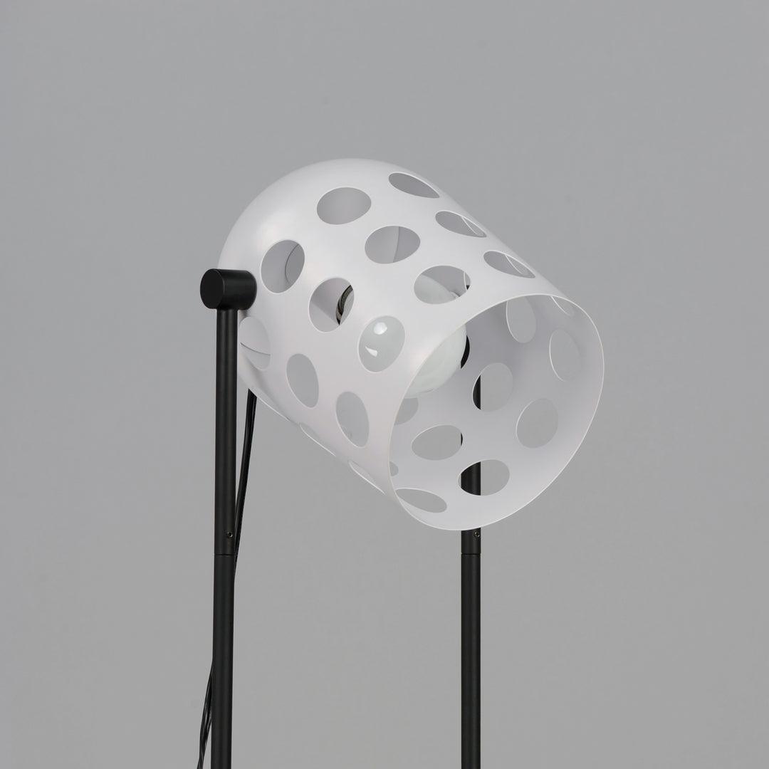 Black with White Dot Open Hole Shade Floor Lamp - LV LIGHTING