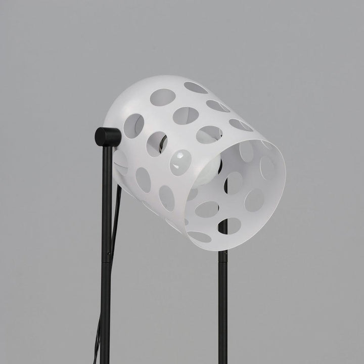 Black with White Dot Open Hole Shade Floor Lamp - LV LIGHTING