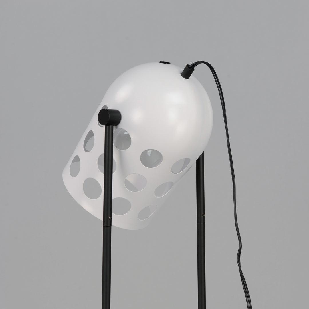 Black with White Dot Open Hole Shade Floor Lamp - LV LIGHTING