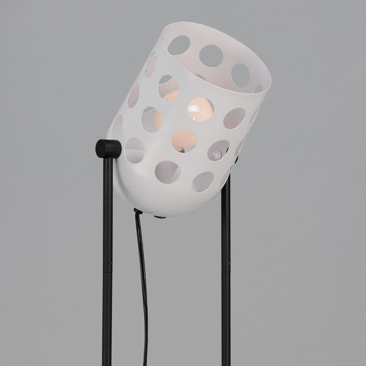 Black with White Dot Open Hole Shade Floor Lamp - LV LIGHTING