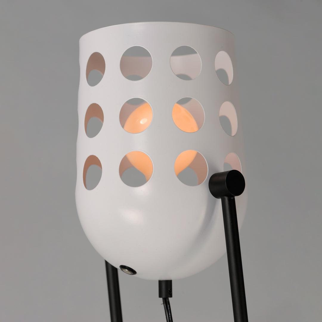 Black with White Dot Open Hole Shade Floor Lamp - LV LIGHTING