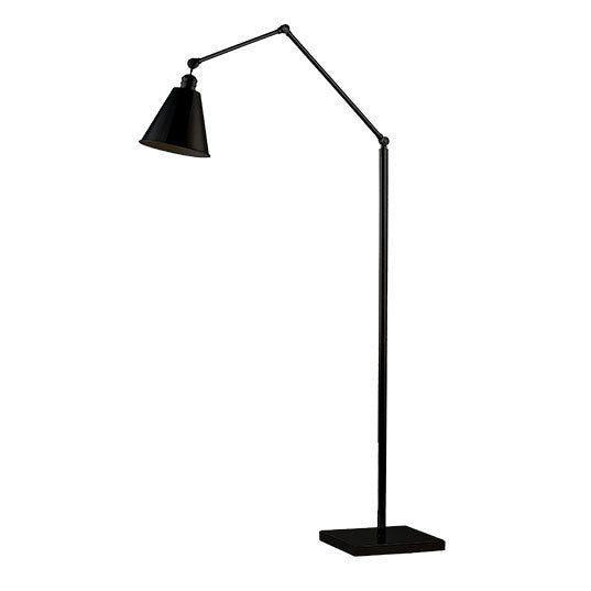 Steel Rod with Conical Shade Adjustable Floor Lamp