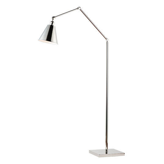 Steel Rod with Conical Shade Adjustable Floor Lamp