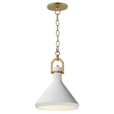 Steel Frame with Plaster Conical Shade Pendant