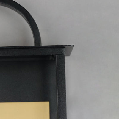 Black and Brass Frame with Clear Glass Shade Outdoor Wall Sconce - LV LIGHTING