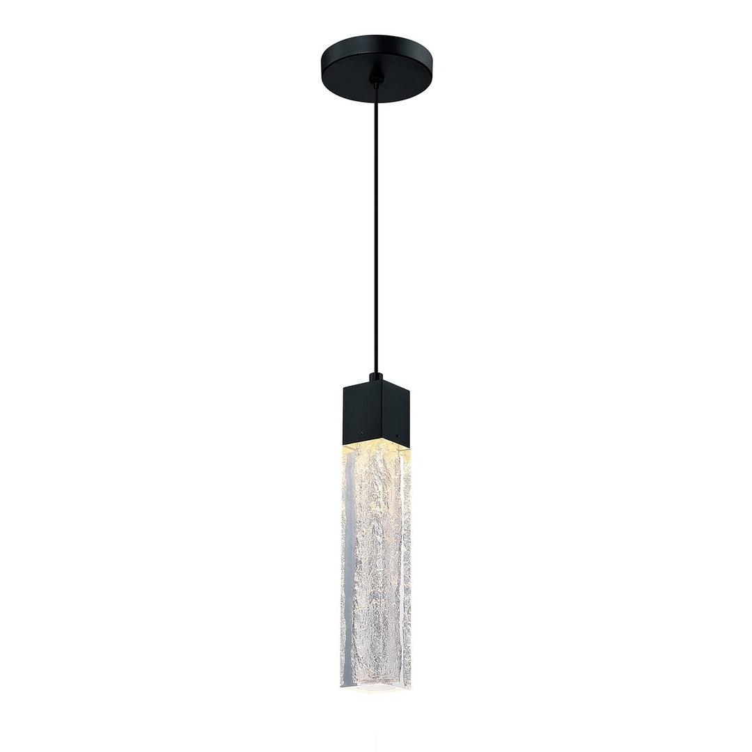 LED Black with Ice Acrylic Glass Diffuser Mini Pendant - LV LIGHTING