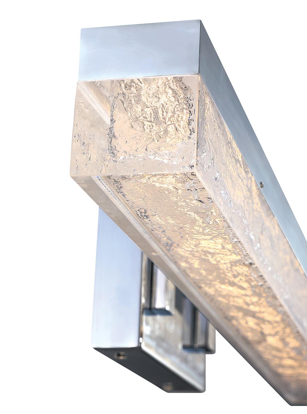 LED Aluminum Frame with Ice Acrylic Glass Vanity Light - LV LIGHTING
