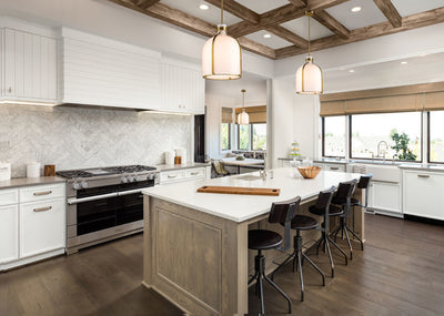 Steel Frame with White Opal Glass Shade Pendant