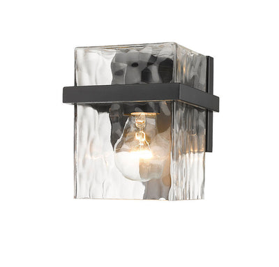 Steel Frame with Clear Rectangular Glass Shade Wall Sconce