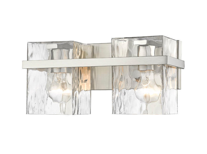 Steel Frame with Clear Rectangular Glass Shade Vanity Light