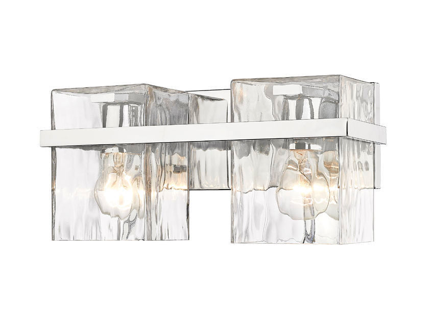 Steel Frame with Clear Rectangular Glass Shade Vanity Light