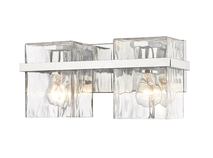 Steel Frame with Clear Rectangular Glass Shade Vanity Light