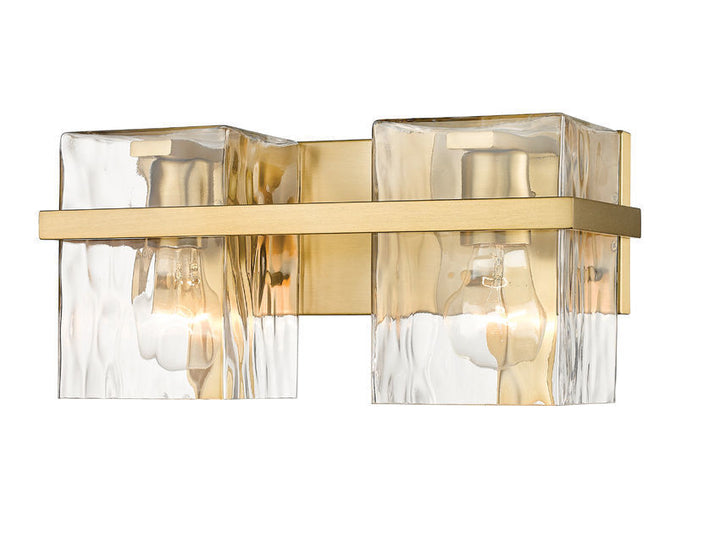 Steel Frame with Clear Rectangular Glass Shade Vanity Light