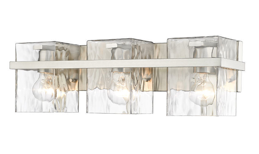 Steel Frame with Clear Rectangular Glass Shade Vanity Light