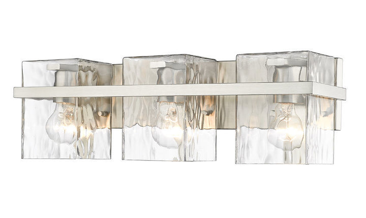 Steel Frame with Clear Rectangular Glass Shade Vanity Light