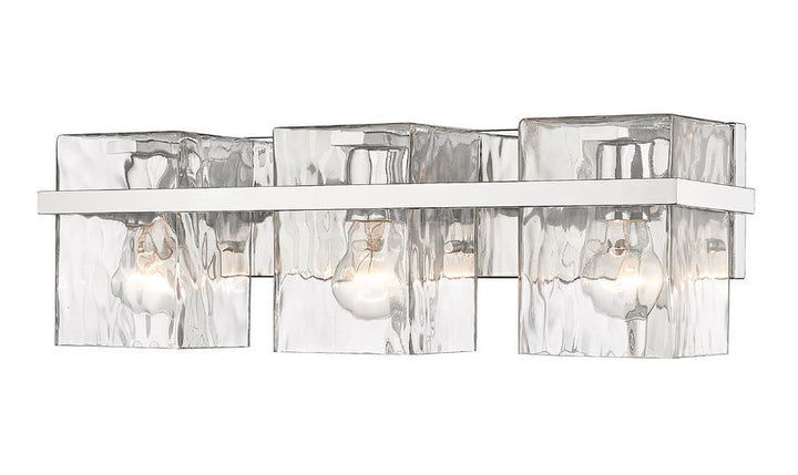 Steel Frame with Clear Rectangular Glass Shade Vanity Light