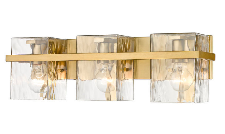 Steel Frame with Clear Rectangular Glass Shade Vanity Light