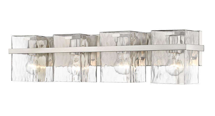 Steel Frame with Clear Rectangular Glass Shade Vanity Light
