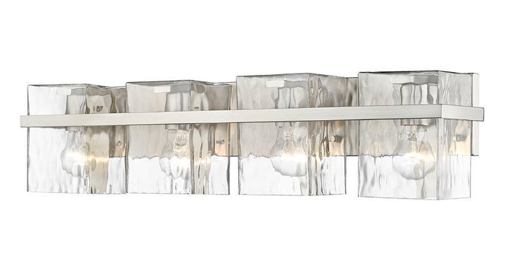 Steel Frame with Clear Rectangular Glass Shade Vanity Light