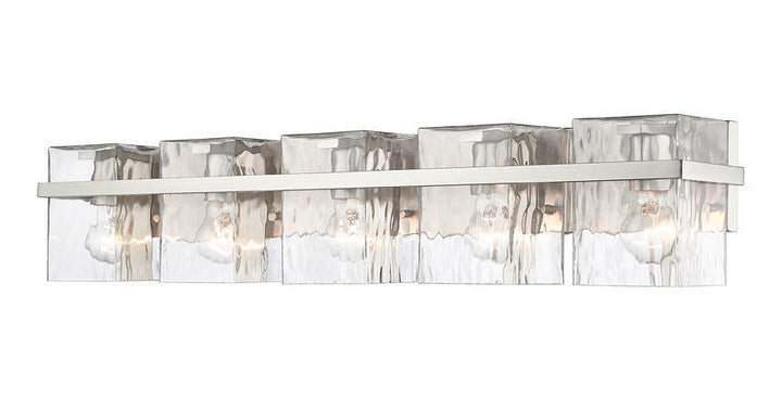 Steel Frame with Clear Rectangular Glass Shade Vanity Light