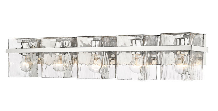Steel Frame with Clear Rectangular Glass Shade Vanity Light