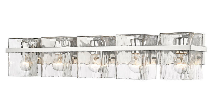 Steel Frame with Clear Rectangular Glass Shade Vanity Light