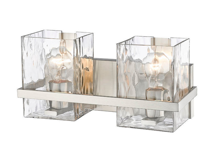 Steel Frame with Clear Rectangular Glass Shade Vanity Light