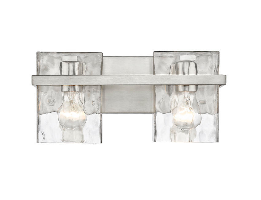 Steel Frame with Clear Rectangular Glass Shade Vanity Light