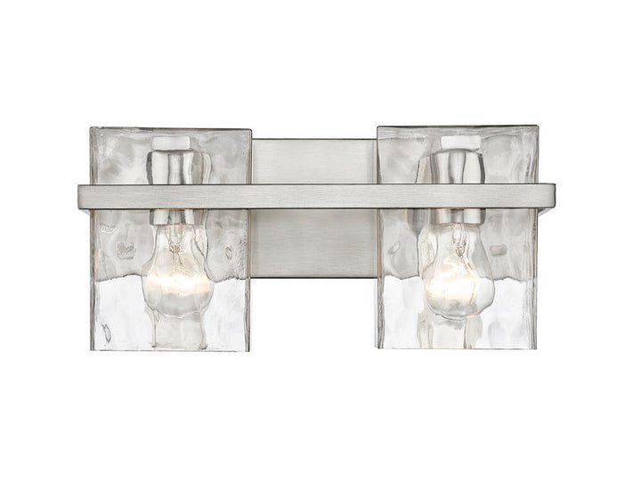 Steel Frame with Clear Rectangular Glass Shade Vanity Light