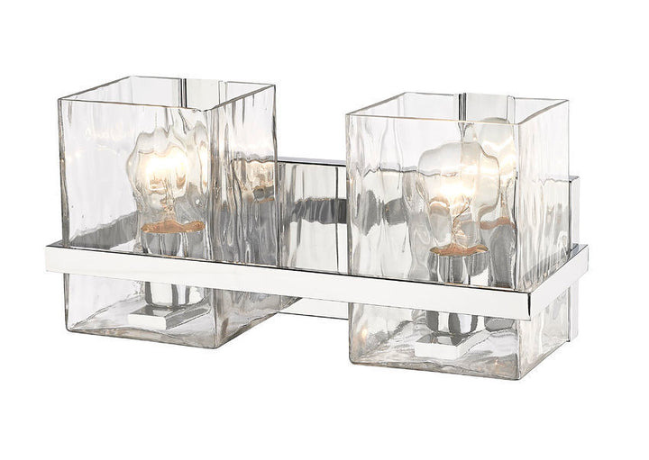 Steel Frame with Clear Rectangular Glass Shade Vanity Light