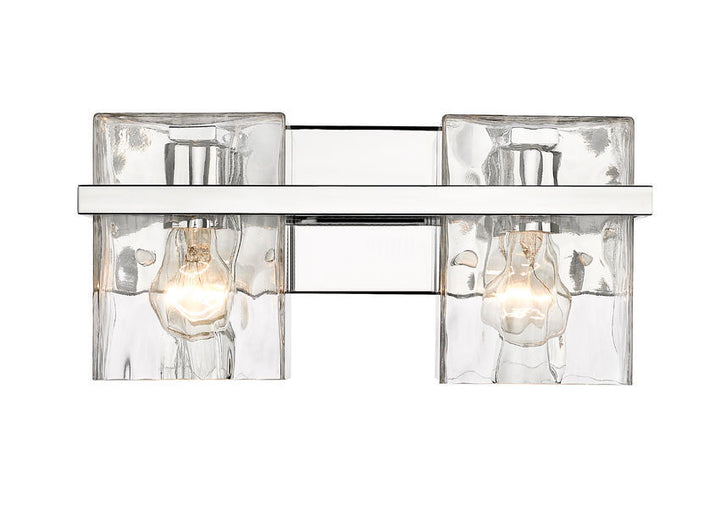 Steel Frame with Clear Rectangular Glass Shade Vanity Light