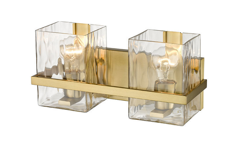 Steel Frame with Clear Rectangular Glass Shade Vanity Light